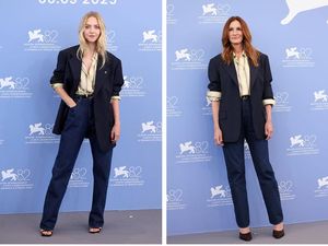 Foto: Gaya Kembaran Amanda Seyfried dan Julia Roberts di Venice Film Festival