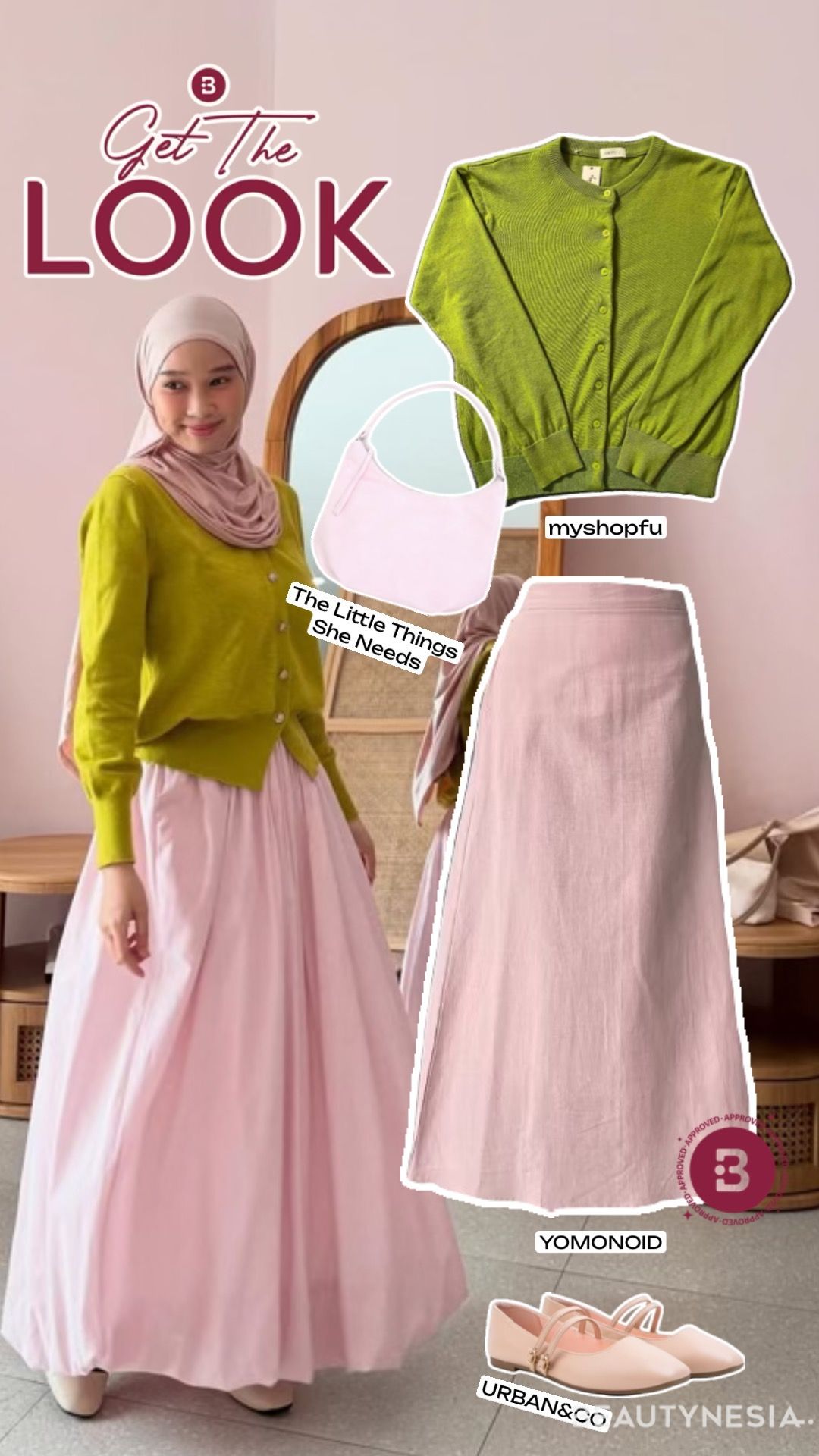 Buat kamu yang bingung padu padan kedua warna ini, kamu bisa sontek OOTD dari influencer Astri Ratnasari berikut ini. Tanpa perlu usaha berlebihan, Astri berhasil tampil memukau dengan basic fashion item tapi dengan pilihan warna pink hijau yang menarik.