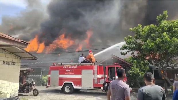 Kebakaran asrama polri di serpong