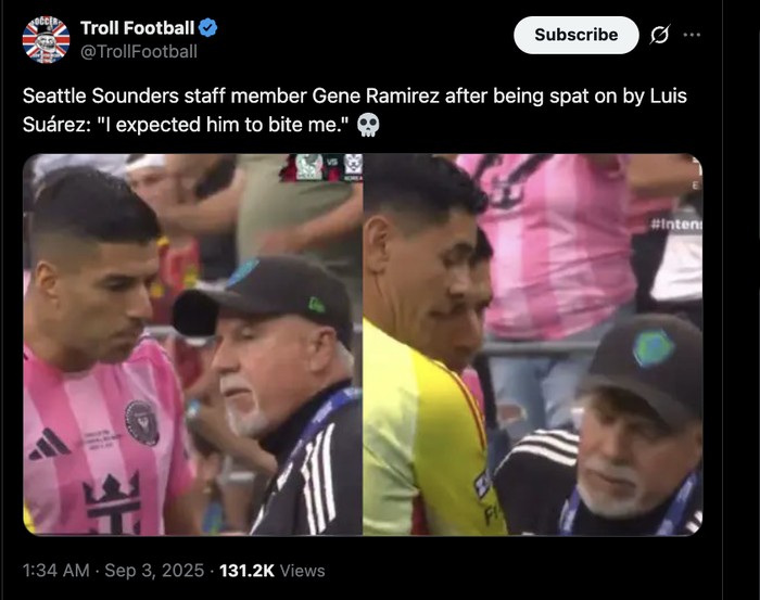 Meme Luis Suarez Meme Luis Suarez meludahi kubu lawan