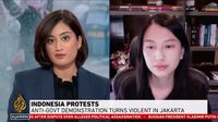 8 Foto Abigail Limuria, Aktivis Muda Viral Suarakan Demo DPR ke Media Asing