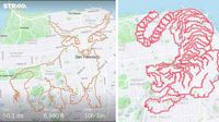 Keren! Pelari Bikin Lukisan Jalur Lari dengan Aplikasi Strava