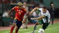 Bersama Timnas Spanyol, Yamal sudah kemas tiga assist dari dua laga pada Kualifikasi Piala Dunia 2026 (REUTERS/Stoyan Nenov)