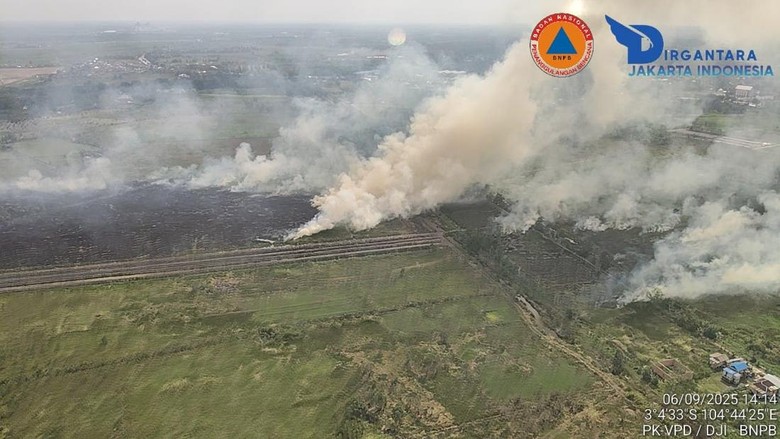 3 Titik Lokasi Lahan Terbakar di Ogan Ilir, Tim Langsung Padamkan