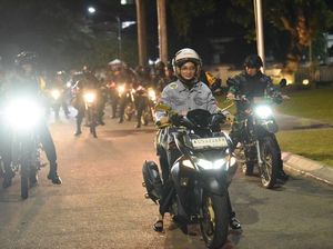 Walkot Kediri Pimpin Patroli Skala Besar Bermotor, Pastikan Kota Kondusif