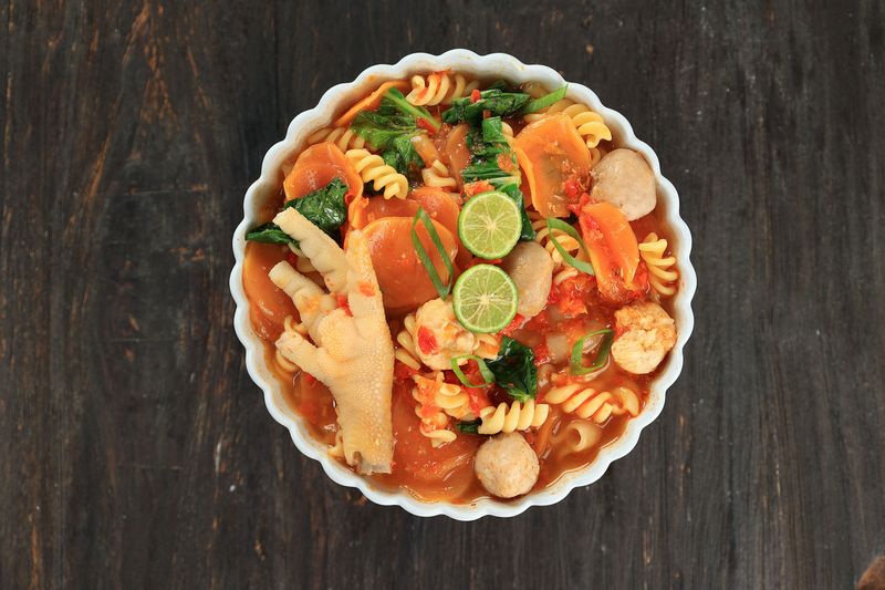 Seblak Ceker, Indonesian Popular Street Food from Bandung, West Java