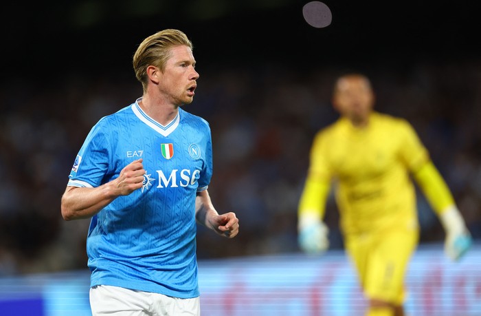 Soccer Football - Serie A - Napoli v Cagliari - Stadio Diego Armando Maradona, Naples, Italy - August 30, 2025 Napoli's Kevin De Bruyne REUTERS/Ciro De Luca