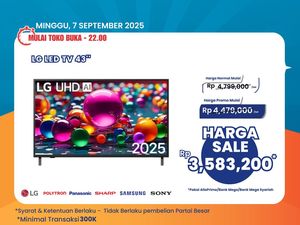 LED TV 43 Inch di Transmart Full Day Sale Diskon Jadi Cuma Rp 3 Jutaan