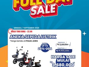 Sepeda Listrik Diskon Hingga 45% di Transmart Full Day Sale