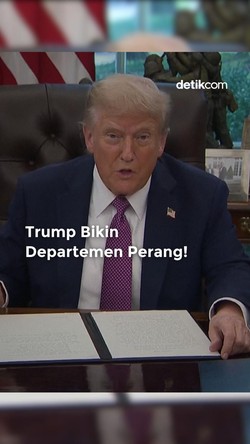 Video Trump Ganti Departemen Pertahanan Jadi Departemen Perang