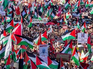 Dukung Palestina, Puluhan Ribu Orang Turun ke Jalan di Ibu Kota Belgia