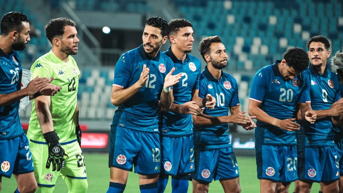 The Tunisia national team plays a friendly match against Tunisia in preparation for the Arab Cup in Cairo, Egypt, on September 6, 2025. (Photo by Ahmed Mosaad/NurPhoto via Getty Images)