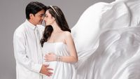 7 Foto Maternity Vika Kolesnaya Istri Billy Syahputra, Tampil Serba Putih