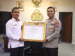 Kapolresta Sidoarjo Diganjar Penghargaan Atas Dukungan Ketahanan Pangan