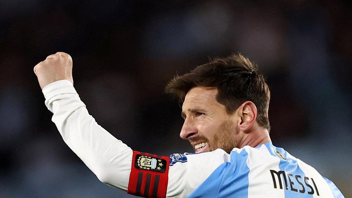 Soccer Football - World Cup - CONMEBOL Qualifiers - Argentina v Venezuela - Estadio Monumental, Buenos Aires, Argentina - September 4, 2025 Argentinas Lionel Messi celebrates scoring their third goal REUTERS/Agustin Marcarian TPX IMAGES OF THE DAY