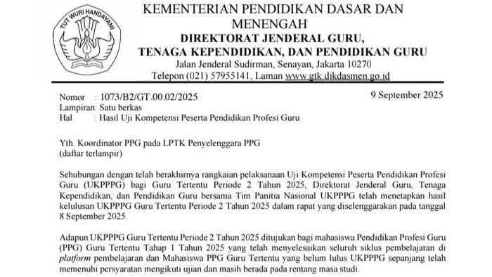 PPG Tahap 1 2025 Sudah Keluar! Ayo Cek Namamu!