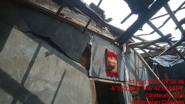 4 Rumah Warga Ciampea Bogor Rusak Diterjang Angin Kencang, 2 Orang Luka