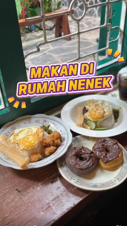 Video: Cuma Rp 20.000 Cicip Nasi Burger di Warung Berkonsep Vintage