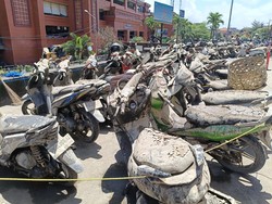 34 Motor Dievakuasi dari Parkir Basement Pasar Badung