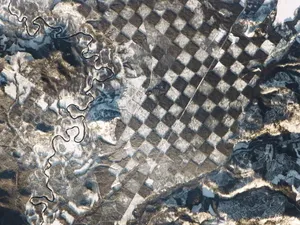 Papan Catur Raksasa Kelilingi Sungai Terlihat dari Luar Angkasa Papan Catur Raksasa Kelilingi Sungai Terlihat dari Luar Angkasa