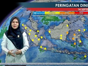Video Prakiraan Cuaca 14 September: Waspada Hujan Sangat Lebat di Daerah Ini Video Prakiraan Cuaca 14 September: Waspada Hujan Sangat Lebat di Daerah Ini