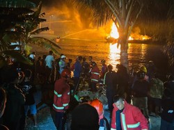 KLM Maryam Indah Terbakar di Perairan Luwuk gegara ABK Hidupkan Mesin Bocor