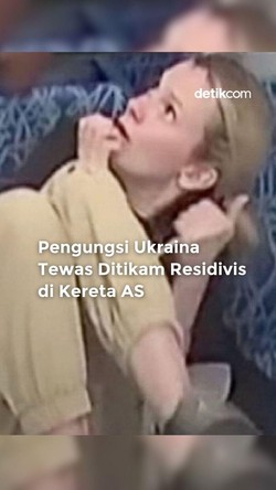 Video: Pengungsi Ukraina Tewas Ditikam di Kereta AS