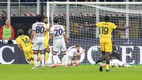 Modric bahkan jadi pencetak gol kemenangan Milan. Eks kapten Real Madrid itu melesakkan bola dari kotak penalti dan mengirimnya masuk ke gawang Bologna. (Foto: Alessio Morgese/NurPhoto via Getty Images)