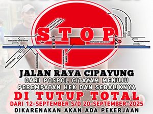 Ada Pelebaran Jalan Raya Cipayung Depok, Lalin Citayam-Hek Ditutup Sementara
