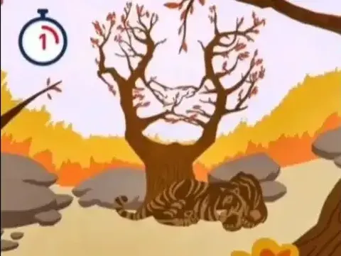 Tes kepribadian ilusi optik di atas ada gambar pohon, pohon dan harimau yang sedang tiduran di bawahnya, dan wajah harimau yang tergambar pada pohon. Gambar pertama yang dilihat bisa ungkap perasaanmu saat ini.