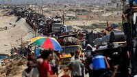 Eksodus Pengungsi Palestina Menuju Selatan Gaza