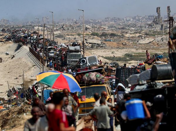 Eksodus Pengungsi Palestina Menuju Selatan Gaza