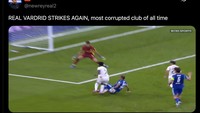 Meme ledekan Real VARdrid pun bermunculan usai kemenangan Mbappe bikin dua gol untuk memenangkan Real Madrid dengan skor 2-1 melawan Marseille. Foto: dok. Internet/X (Twitter)