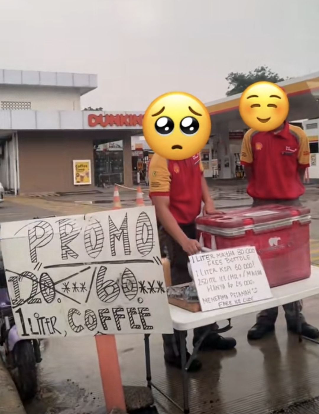 Viral! Momen Netizen Beli Kopi di SPBU Swasta yang Tengah Kesulitan