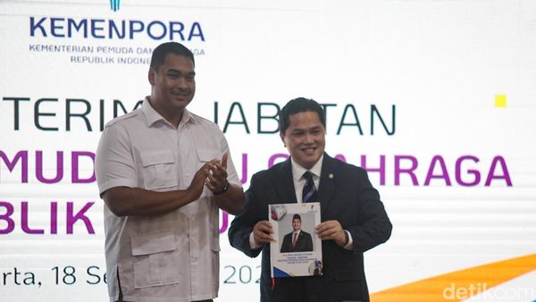 Dito Serahkan Jabatan ke Erick Thohir, Disaksikan Deretan Mantan Menpora