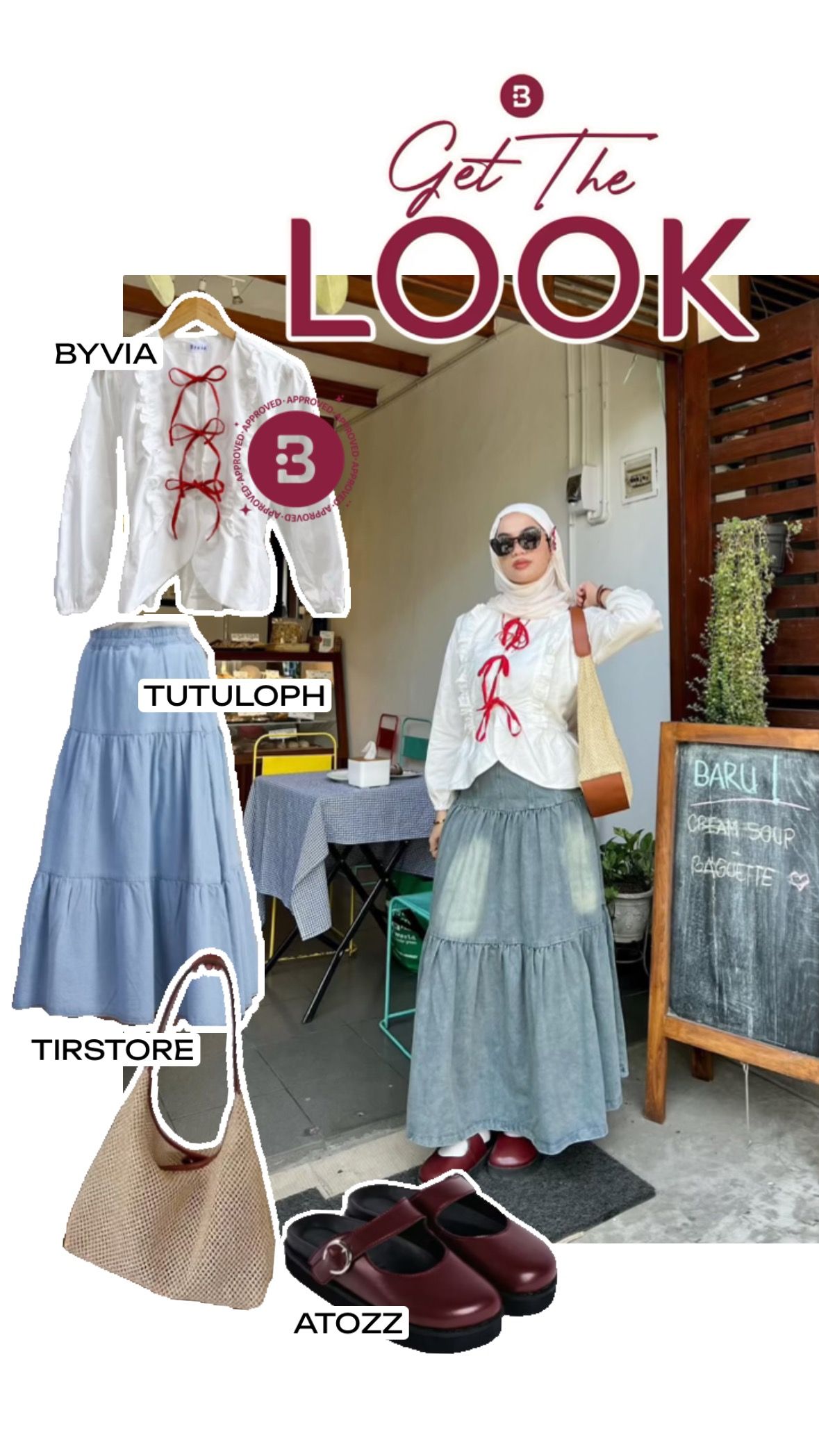 Get The Look Adiva Selsa. Pilihan outfitnya cocok untuk hangout santai ke cafe hingga piknik.