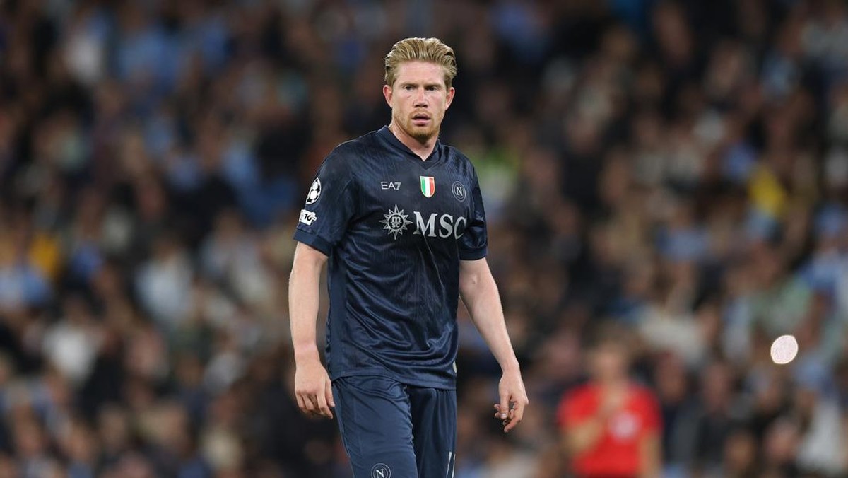 Kevin De Bruyn di laga Manchester City vs Napoli di Etihad. (Foto: Jan Kruger - UEFA/UEFA via Getty Images)