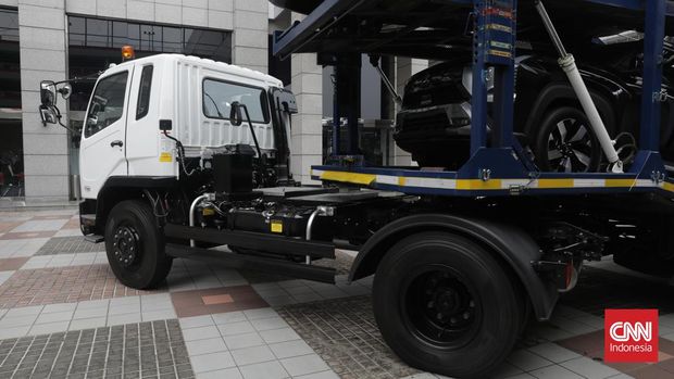 Mitsubishi Fuso - New Fighter X FM65F Tractor Head 4x2 di Jakarta, Jumat, 19 September 2025. (CNN Indonesia/Safir Makki)
