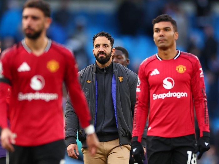 MANCHESTER, ENGLAND - SEPTEMBER 14: Manchester United Manager Ruben Amorim after the 3-0 loss during the Premier League match between Manchester City and Manchester United at Etihad Stadium on September 14, 2025 in Manchester, England. (Photo by Shaun Brooks - CameraSport via Getty Images)