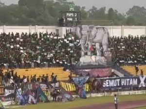 Kampanye Tesso Nilo di Lapangan Hijau, Suporter Bola di Riau Kenang Gajah Tari Kampanye Tesso Nilo di Lapangan Hijau, Suporter Bola di Riau Kenang Gajah Tari