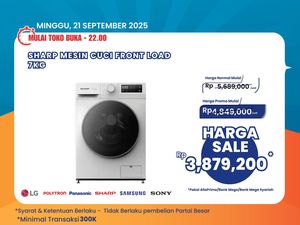 Cuma di Transmart Full Day Sale Beli Mesin Cuci Front Load Potongan Rp 1,8 Juta