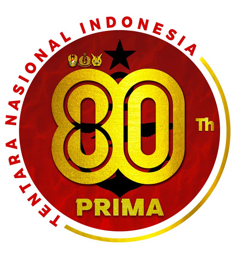 Logo HUT ke-80 TNI 2025
