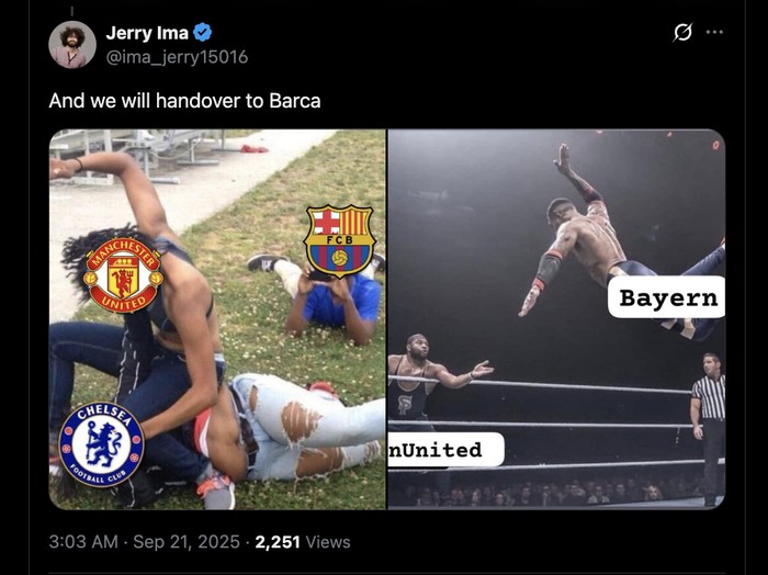 Meme Chelsea Kalah Beruntun