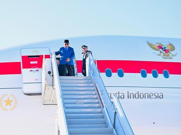 Potret Prabowo Tiba di AS untuk Hadiri Sidang Umum PBB