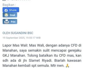 Jemaat GKJ Manahan Keluhkan CFD, Dishub Solo Sesuaikan Jalur Jemaat GKJ Manahan Keluhkan CFD, Dishub Solo Sesuaikan Jalur