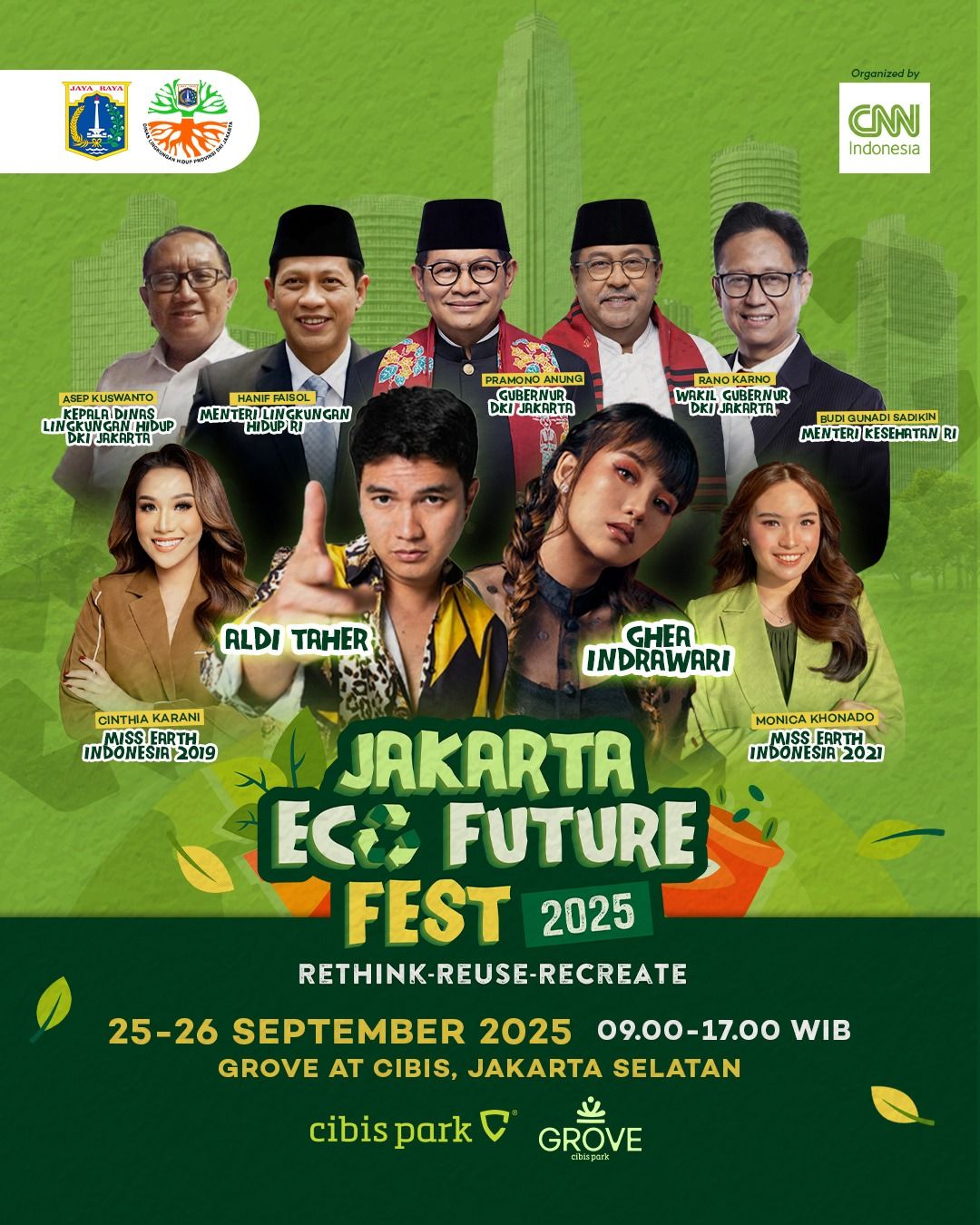 Jakarta Eco Future Fest digelar di Grove at Cibis, Jakarta Selatan pada 25-26 September 2025.