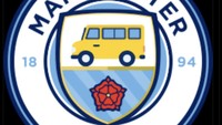 Sampai logo klub Man City pun diubah jadi bus! Foto: dok. Internet/X (Twitter)