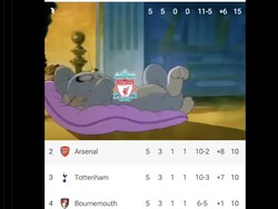 Hasil seri Arsenal vs Man City juga bikin Liverpool masih bisa nyaman menikmati pucuk klasemen Liga Inggris! Foto: dok. Internet/X (Twitter)