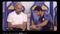 Guardiola dan Arteta memang pernah kerja bareng di City, sih. Foto: dok. Internet/X (Twitter)
