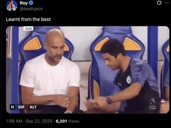 Guardiola dan Arteta memang pernah kerja bareng di City, sih. Foto: dok. Internet/X (Twitter)